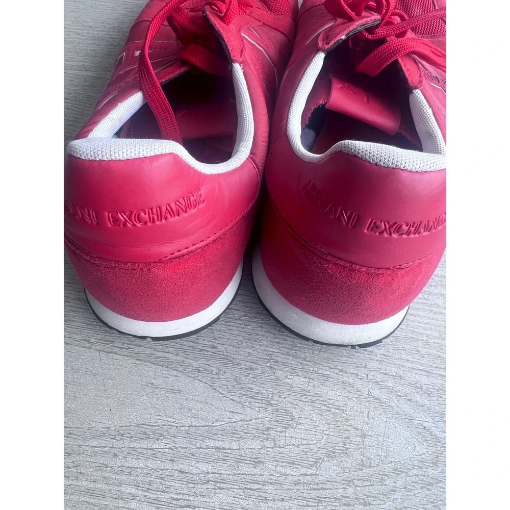 Armani Exchange Mens‎ Red Logo Low Top Sneakers 955011 CC721 Size 12 US